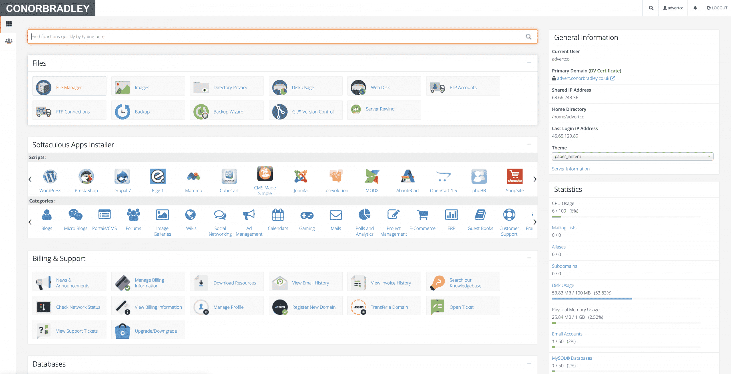 Clicking on file manager in C Panel Conor Bradley Digital Agency