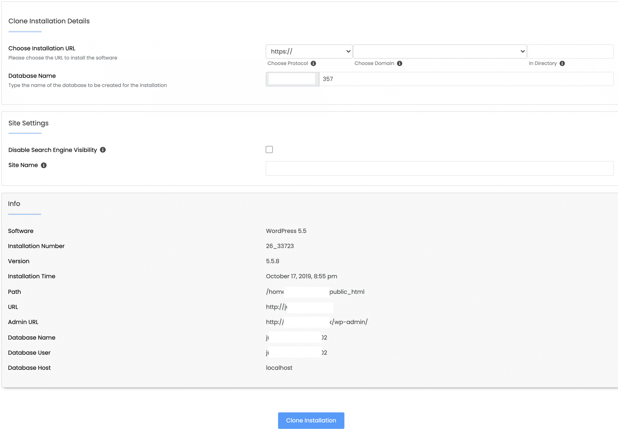Website cloning tools for Codex website projects