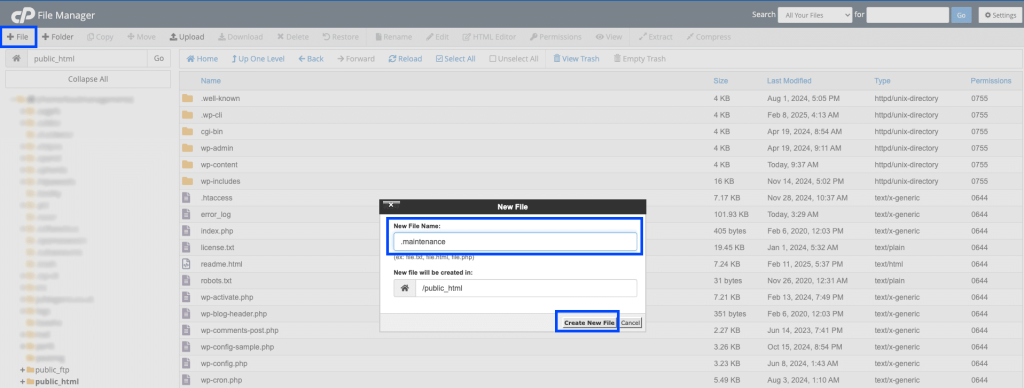 How to Enable and Disable WordPress Maintenance Mode Creating the Wordpress Maintenance file in cPanel File Manager