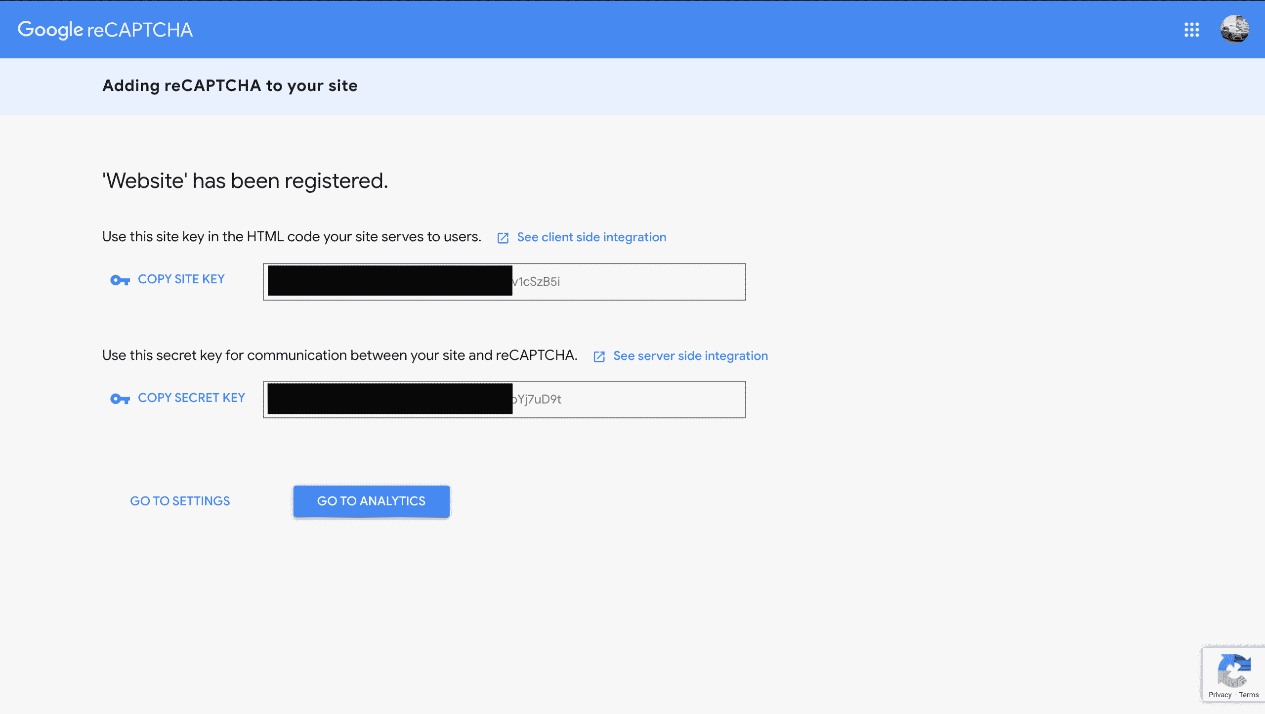 Google reCaptcha adding reCAPTCHA to your site API screenshot conor bradley digital agency