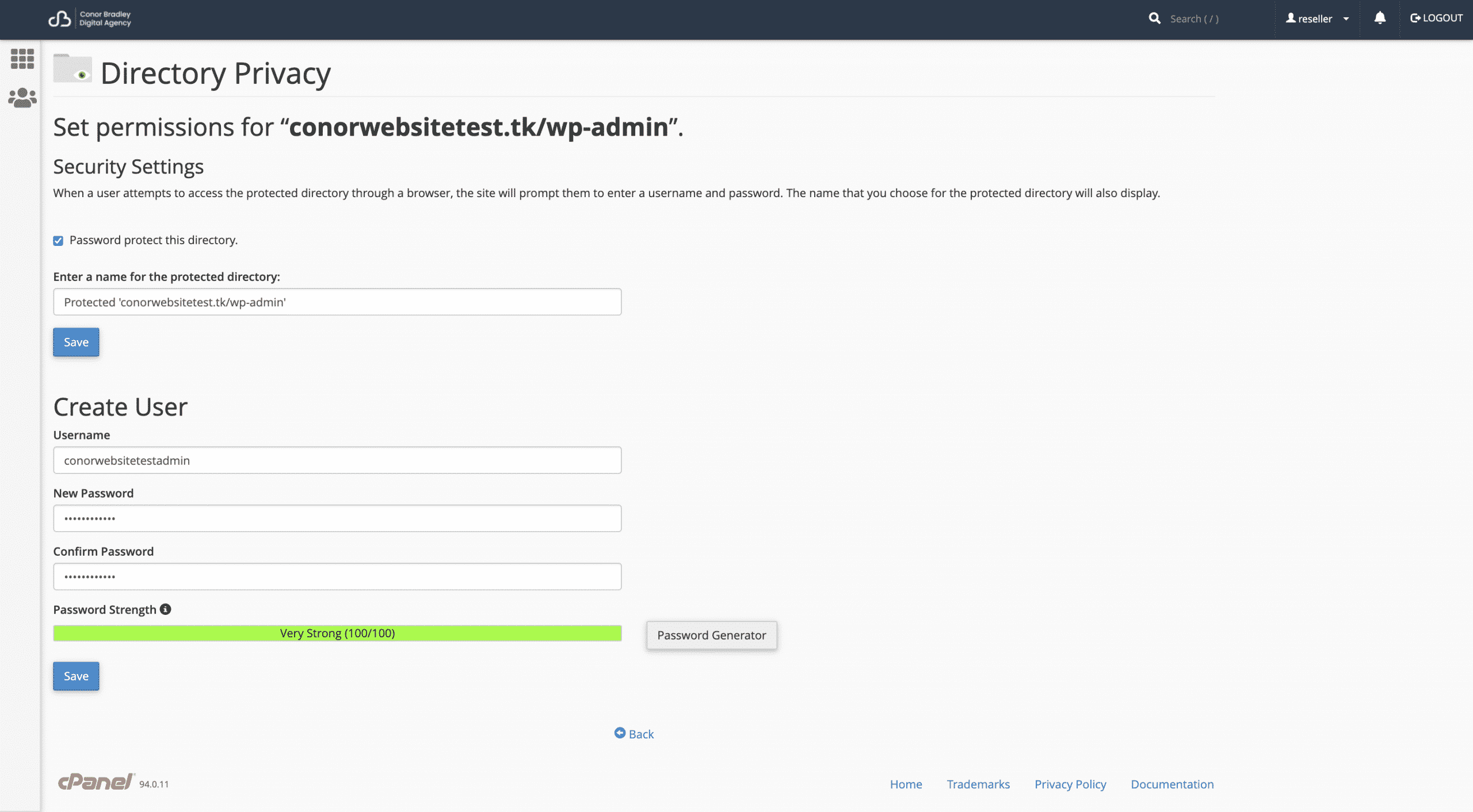 How to add password protection to a directory in cPanel conor bradley digital agency