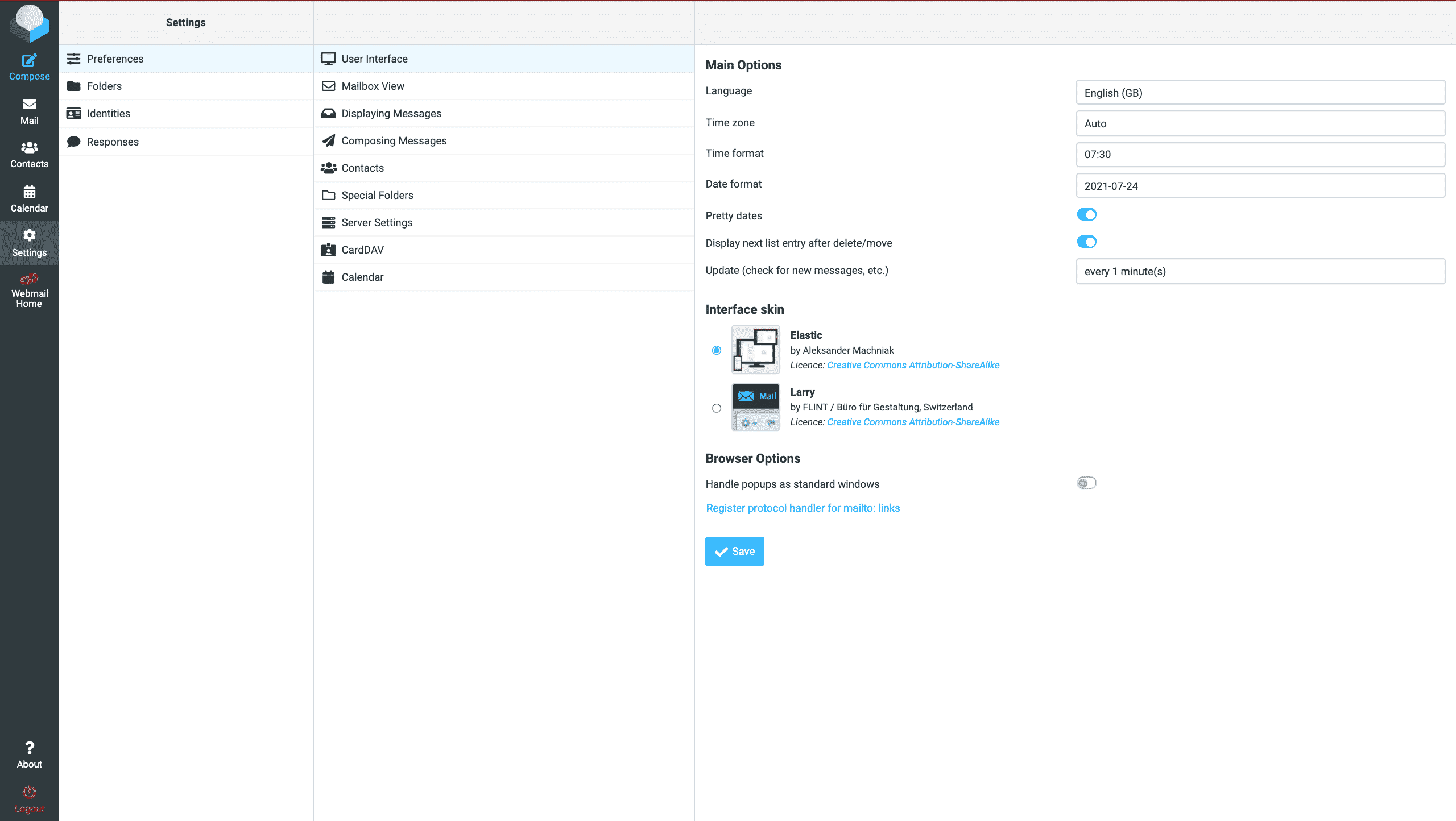 How to change the time zone in Roundcube webmail conor bradley digital agency