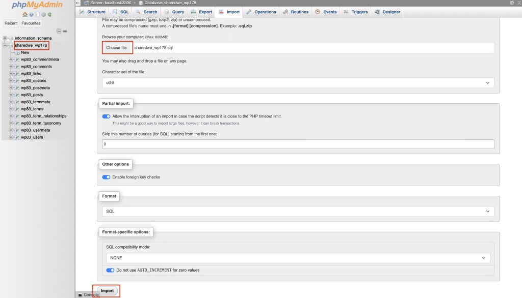 How to Import and Export MySQL Databases Easily Importing A Database In PHPMyAdmin Conor Bradley Digital Agency