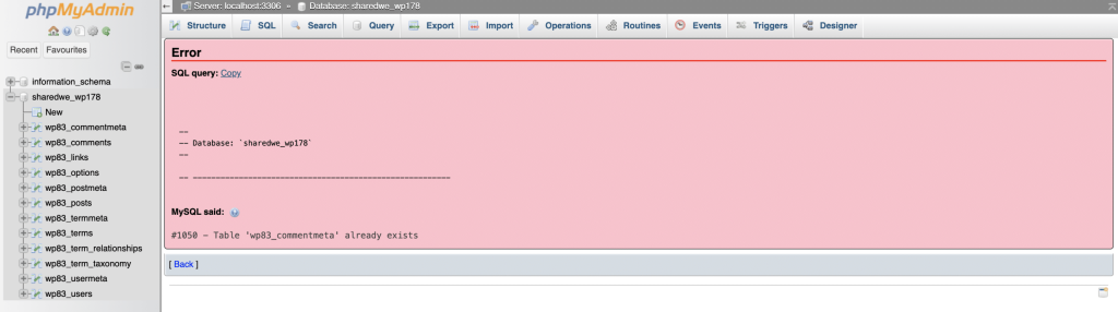 Importing A Database In PHPMyAdmin Error Conor Bradley Digital Agency