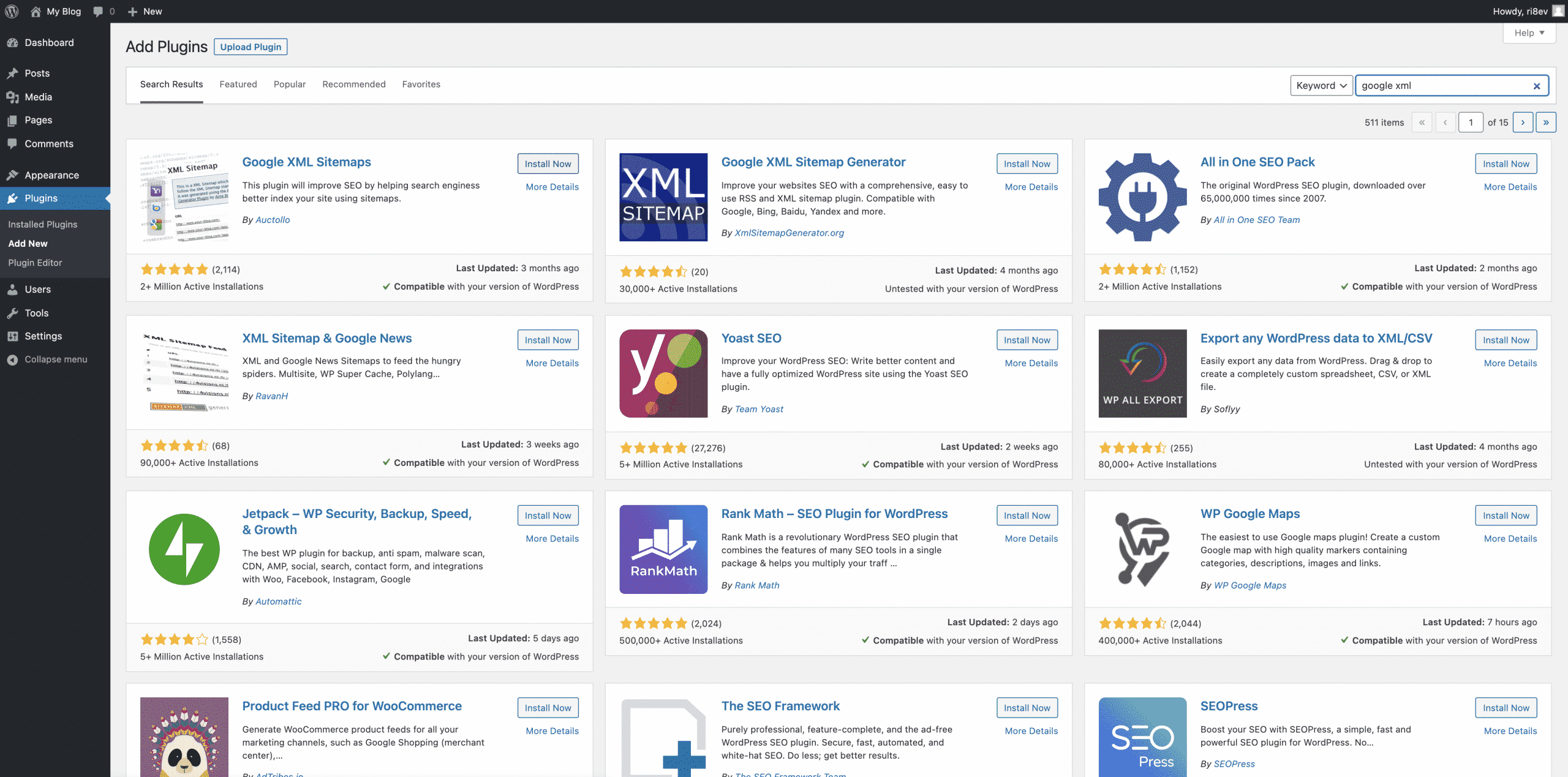 How To Install Google XML Sitemap Plugin On WordPress Installing and activating google XML sitemaps on wordpress plugins menu Conor Bradley Digital Agency