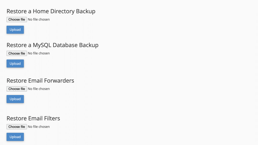 How To Manage cPanel Backups Restoring a partial backup from cPanel