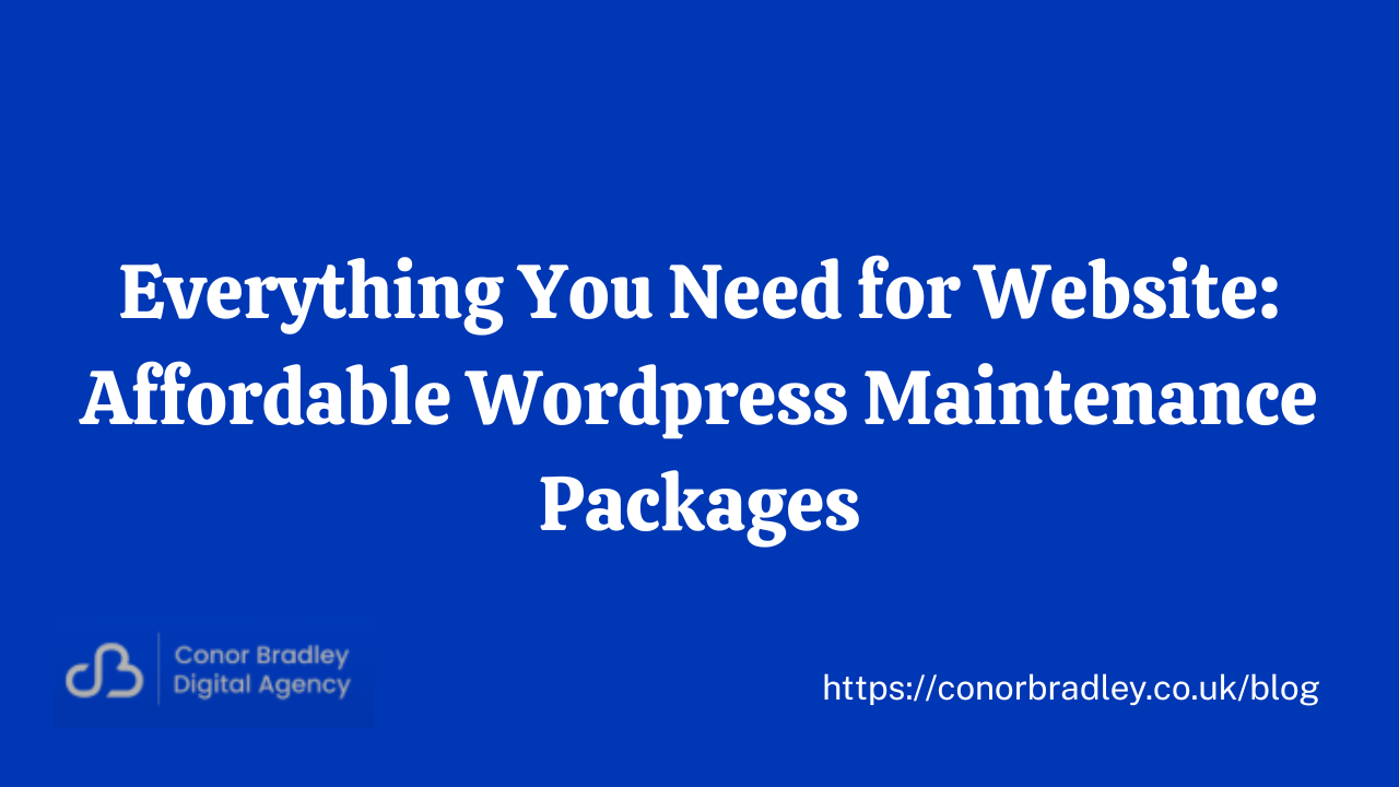 wordpress maintenance package