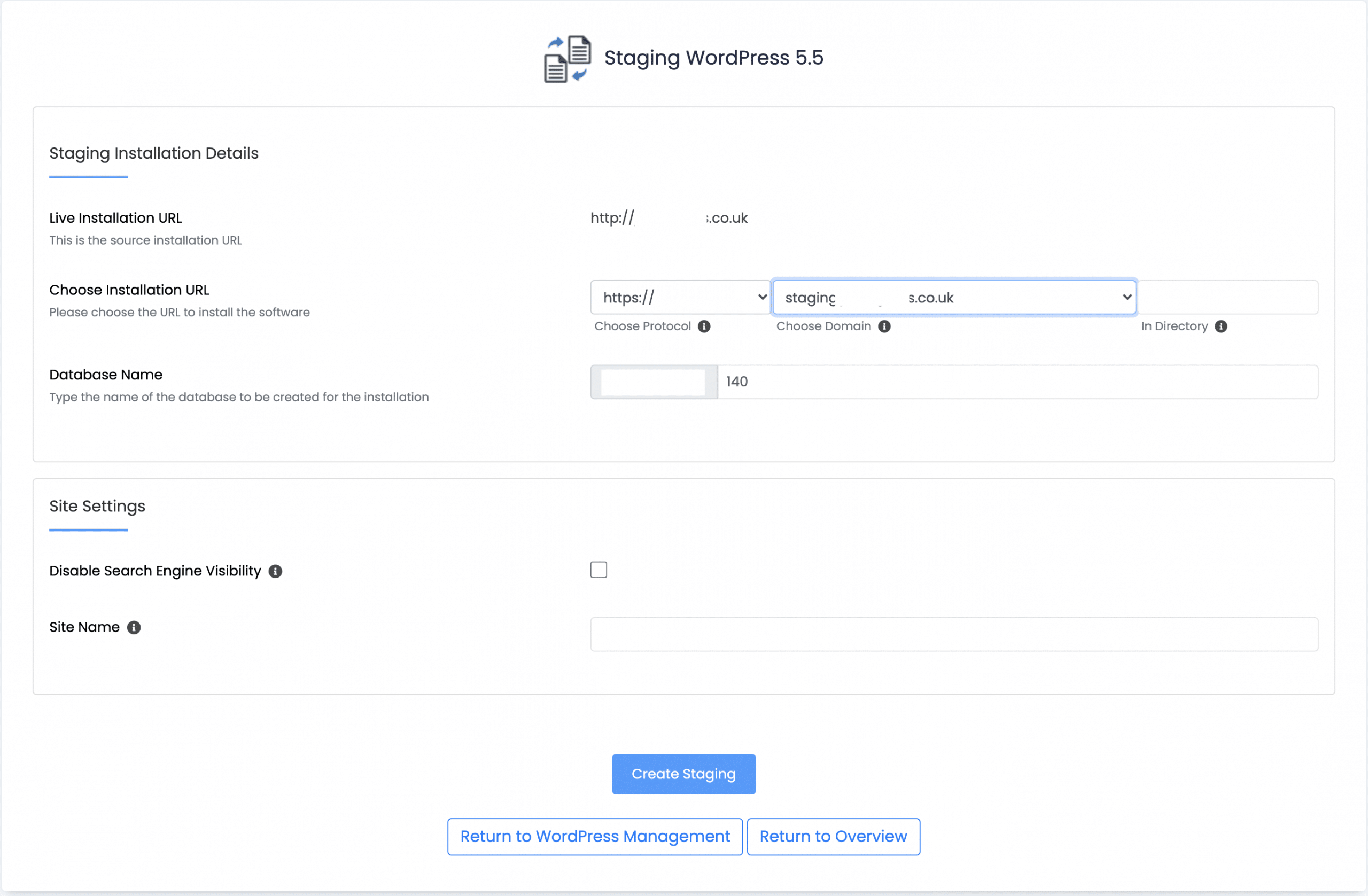 Staging tools for testing Codex website updates