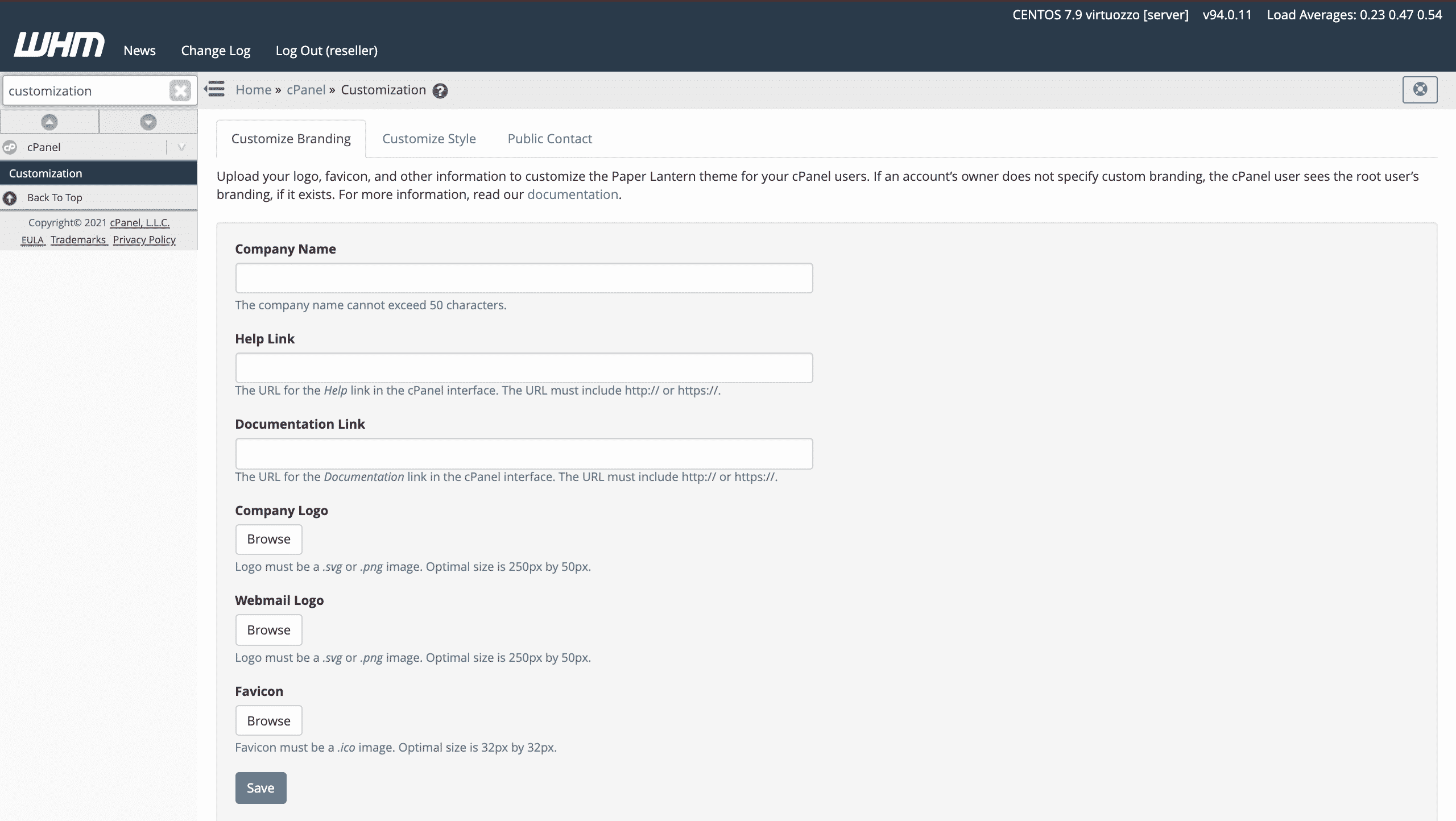 How to brand your customer accounts in WHM branding customization in WHM conor bradley digital agency