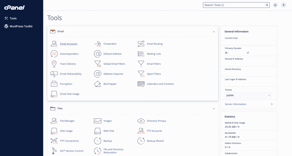 How to access Horde webmail cPanel screenshot of email accounts highlighted Conor Bradley Digital Agency