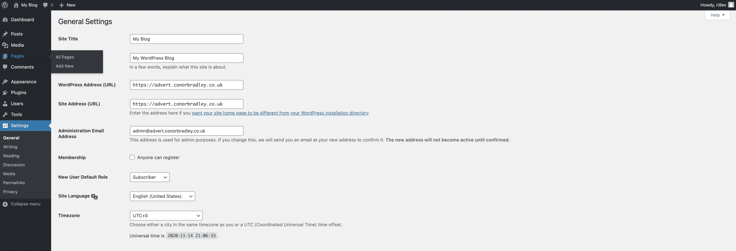 changing the default url from http to https in wordpress general settings conor bradley digital agency