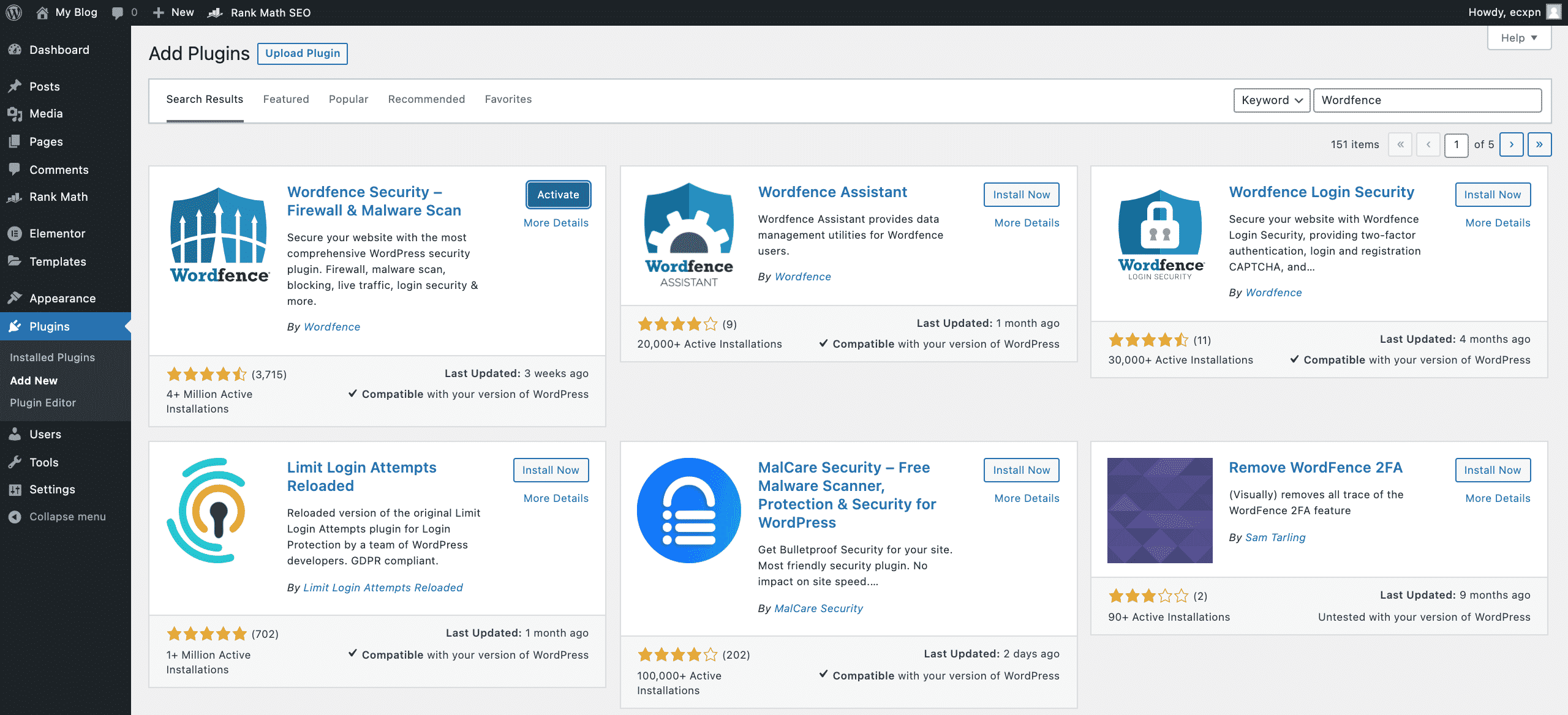installing Wordfence Security WordPress plugin conor bradley digital agency