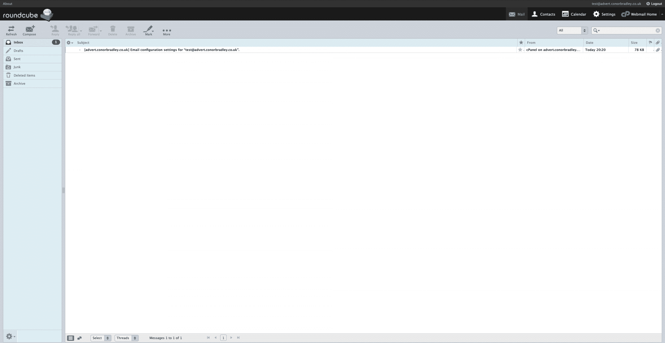 How To Access Webmail Using C-Panel roundcube webmail interface Conor Bradley Digital Agency