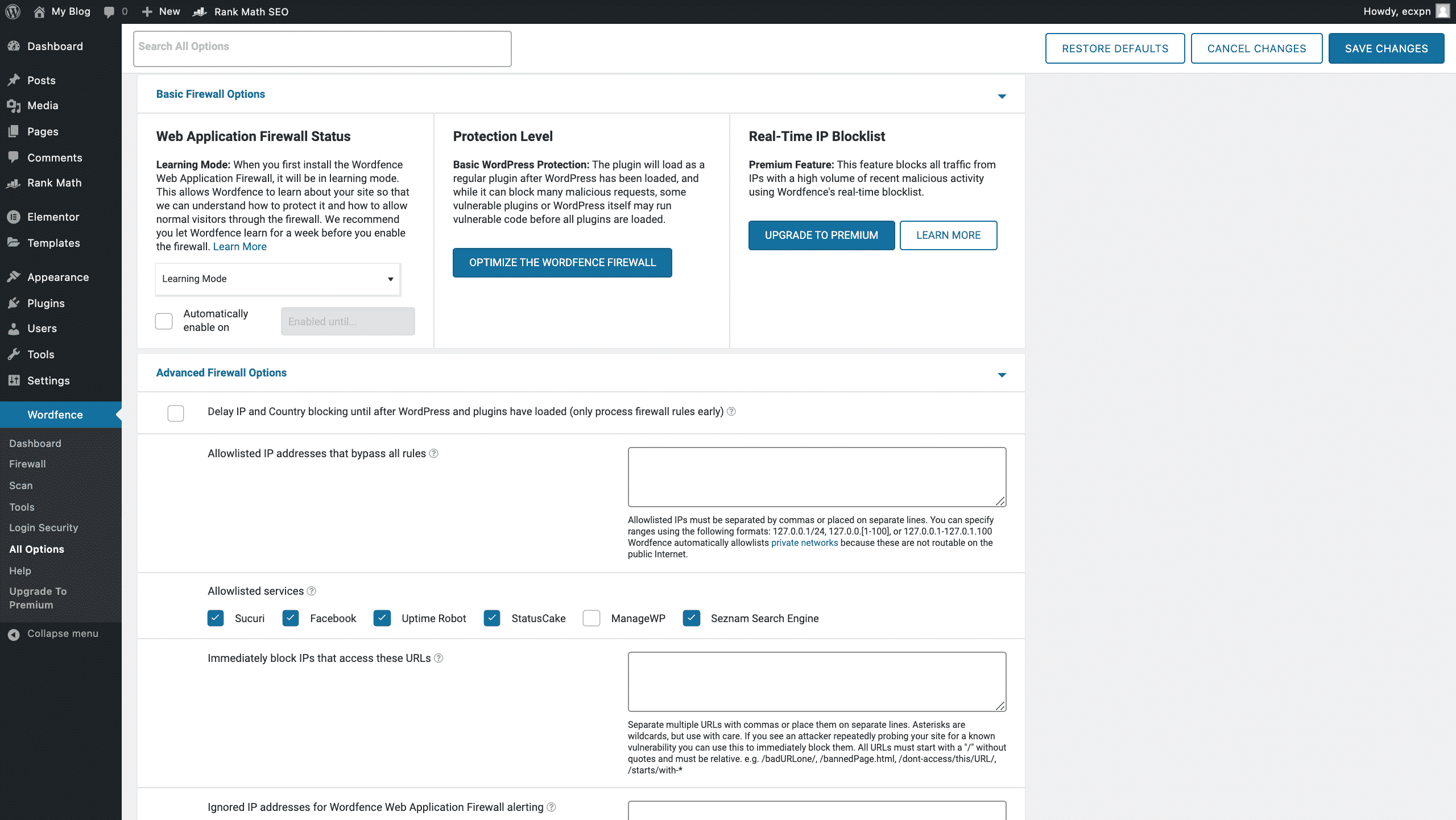 setting up Wordfence Security WordPress Plugin conor bradley digital agency